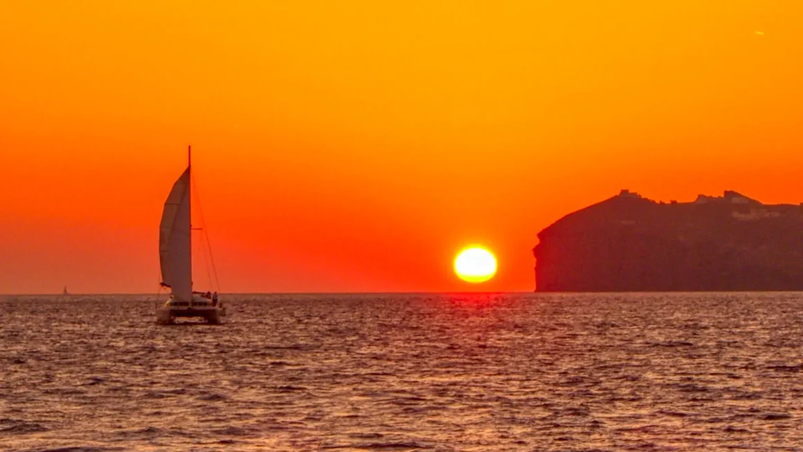 Santorini Sailing - Sunset